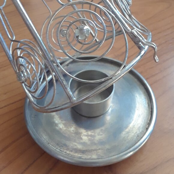 Silver Metal Christmas Tree Candle Holder - Picture 8 of 12